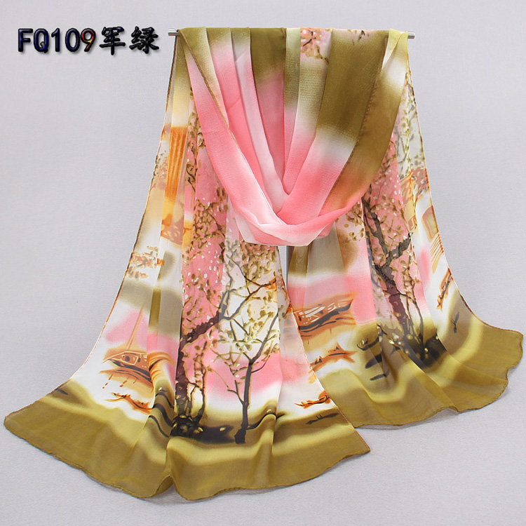 Wholesale red chiffon scarf