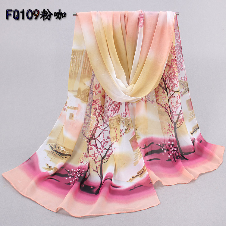 Wholesale red chiffon scarf