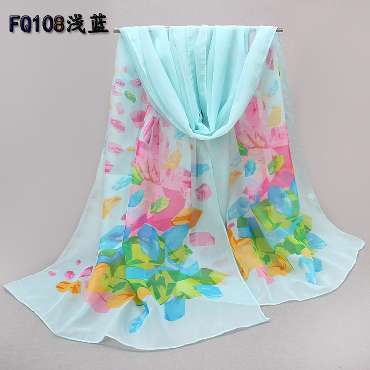 Natural silk chiffon scarf wholesale