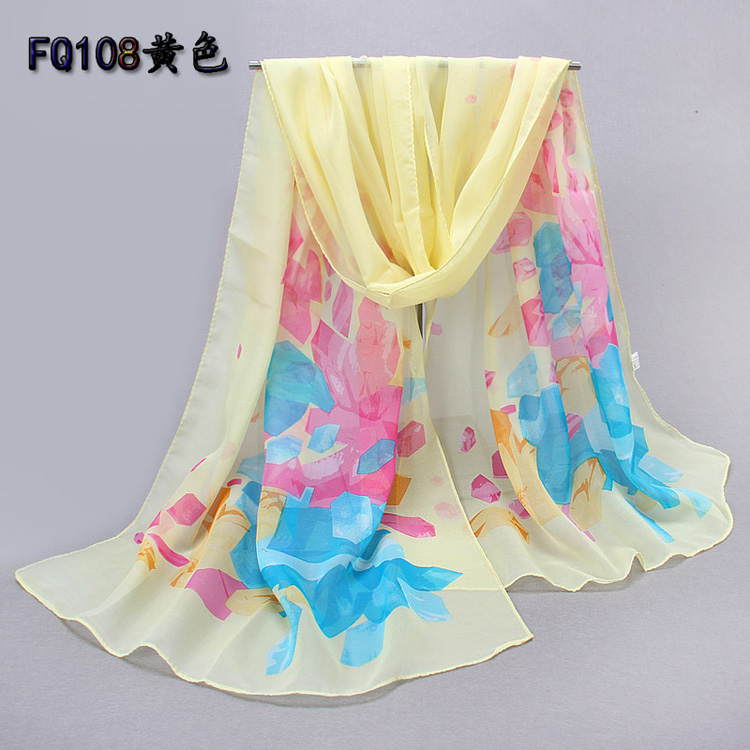 Natural silk chiffon scarf wholesale