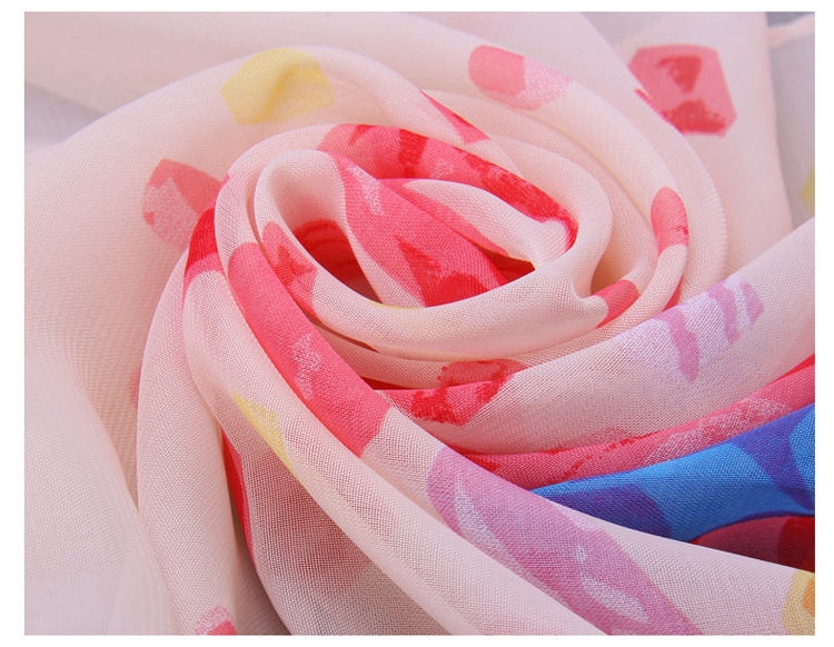Natural silk chiffon scarf wholesale