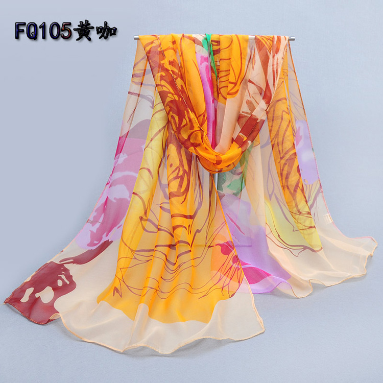 Wholesale silk chiffon scarf shawls