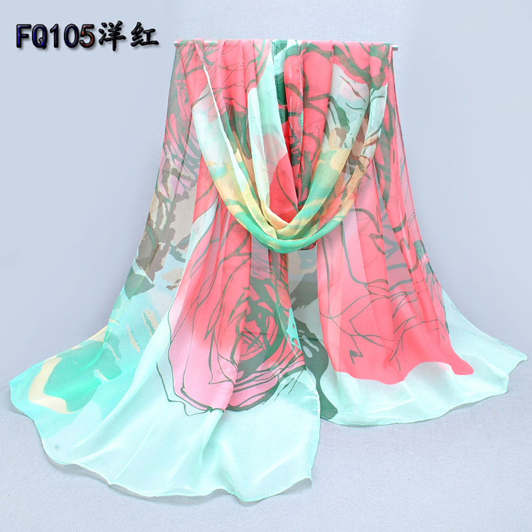 Wholesale silk chiffon scarf shawls