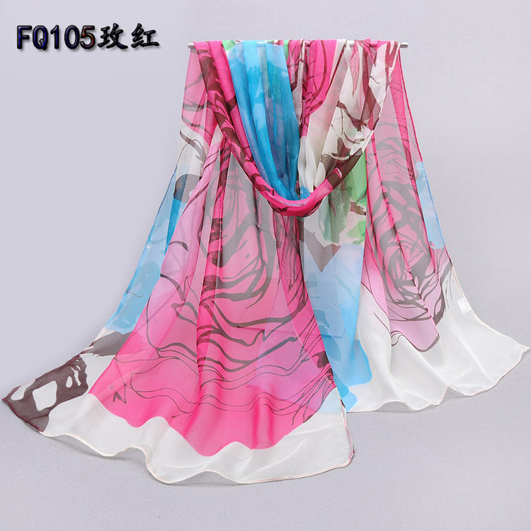 Wholesale silk chiffon scarf shawls