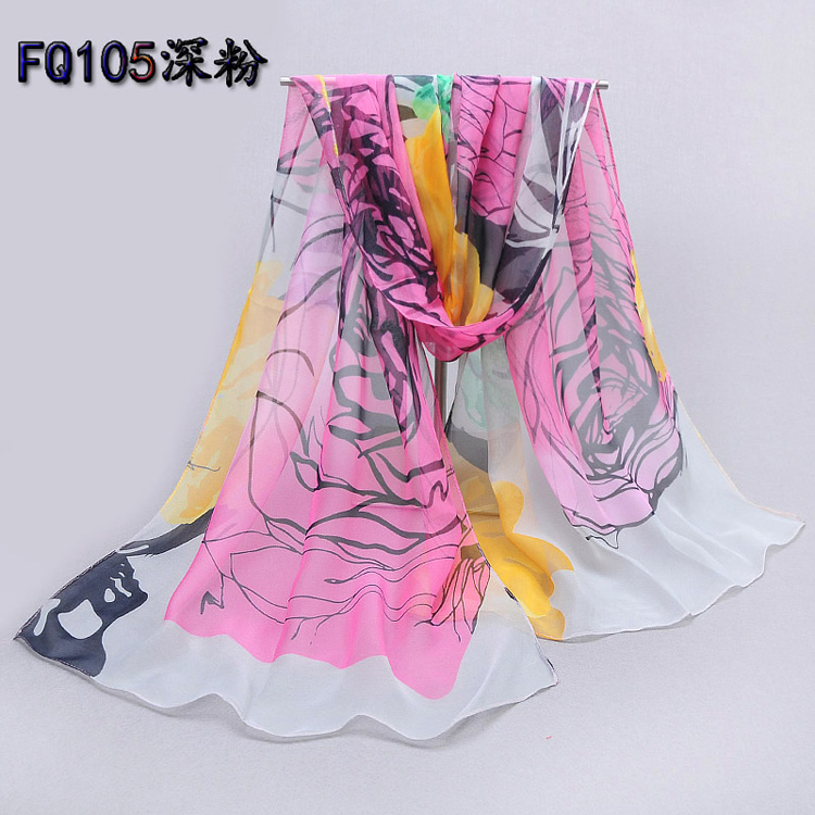 Wholesale silk chiffon scarf shawls