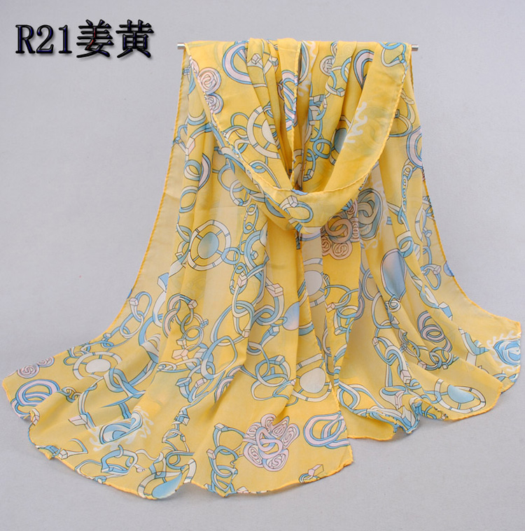 Chiffon printing silk scarf wholesale
