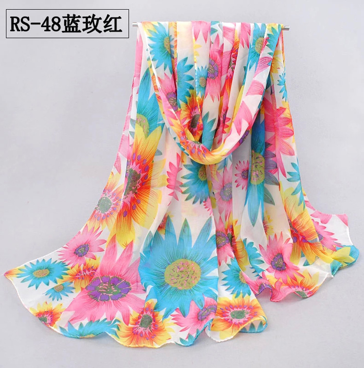 Sunflower chiffon scarf wholesale