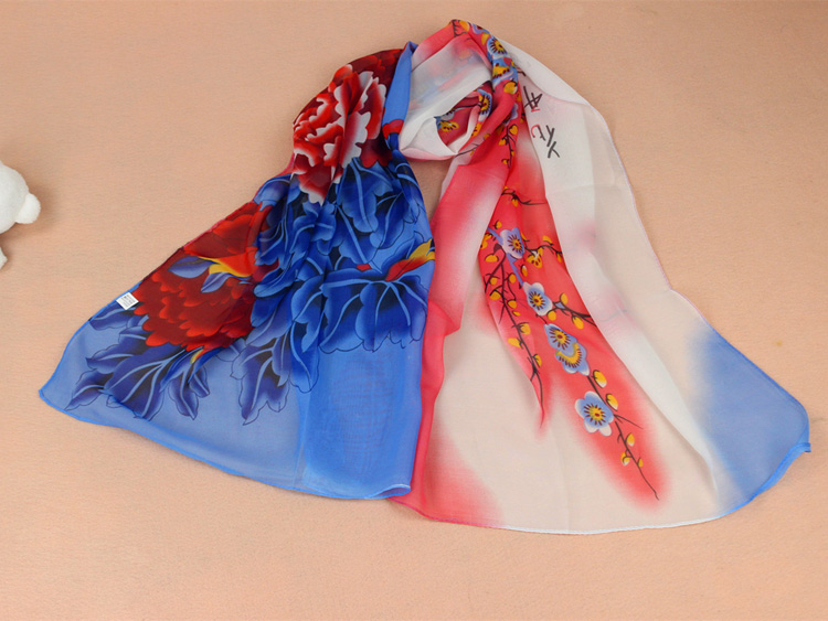 Silk georgette scarf for women