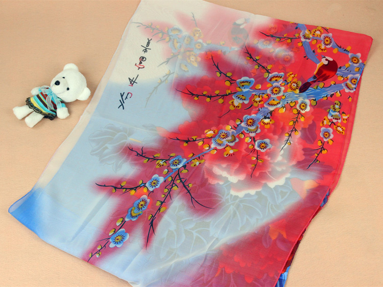 Silk georgette scarf for women