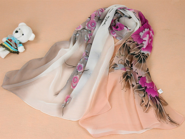 Silk georgette scarf for women