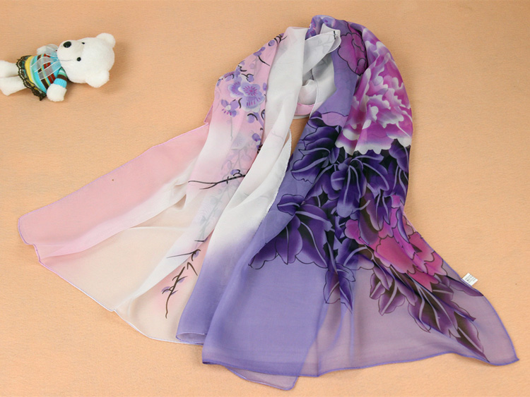 Silk georgette scarf for women