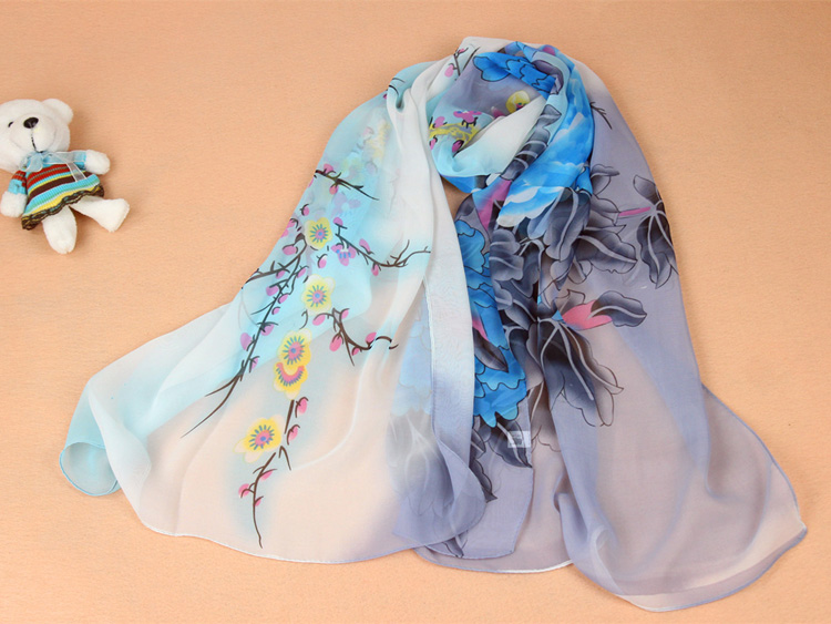 Silk georgette scarf for women