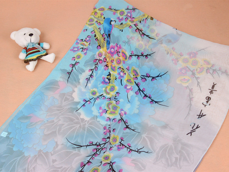 Silk georgette scarf for women