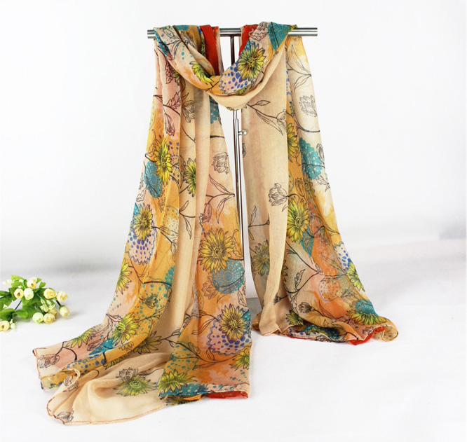 Floral infinity scarf