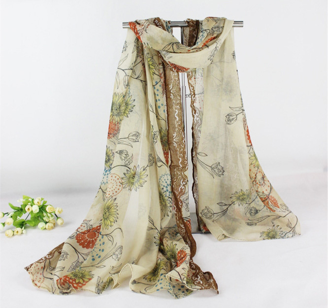 Floral infinity scarf
