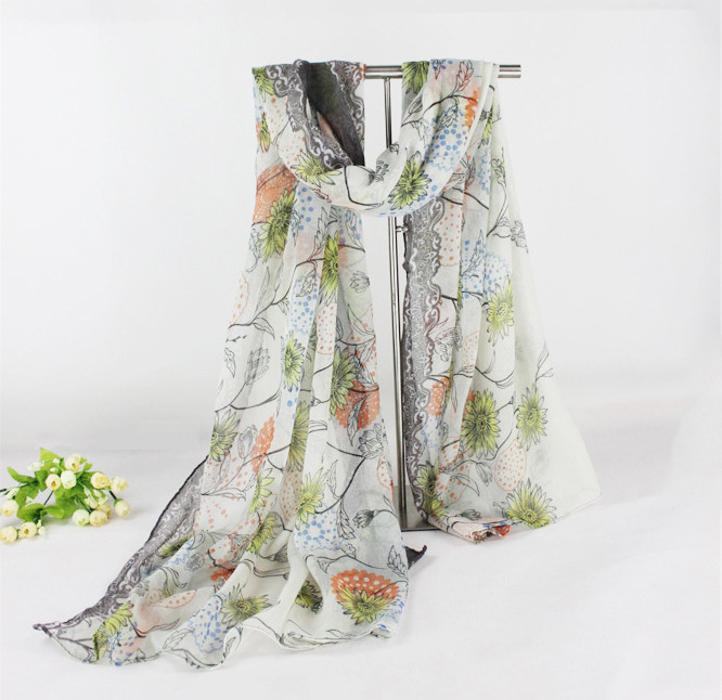 Floral infinity scarf