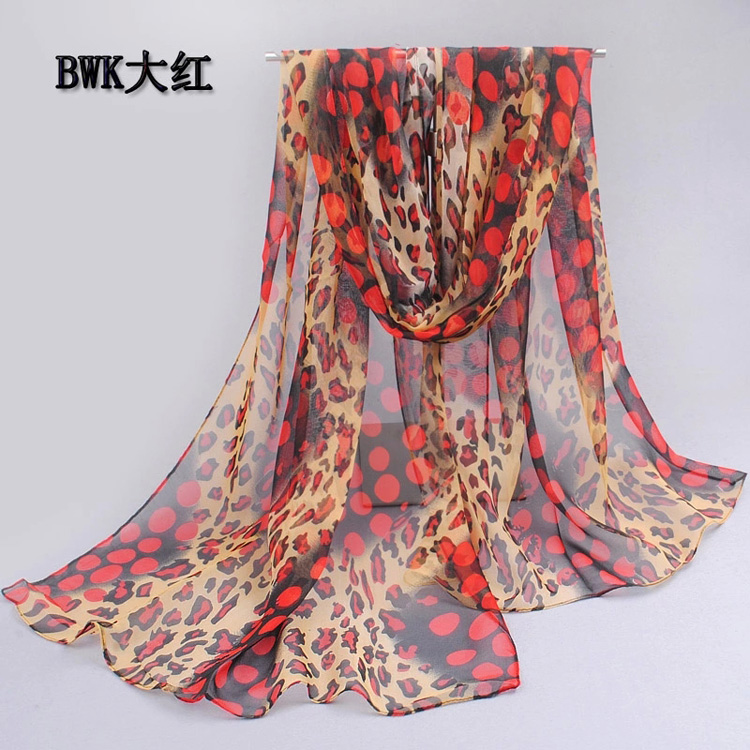 Red chiffon scarf wholesale