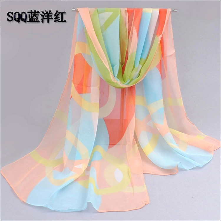 Long summer chiffon scarf wholesale