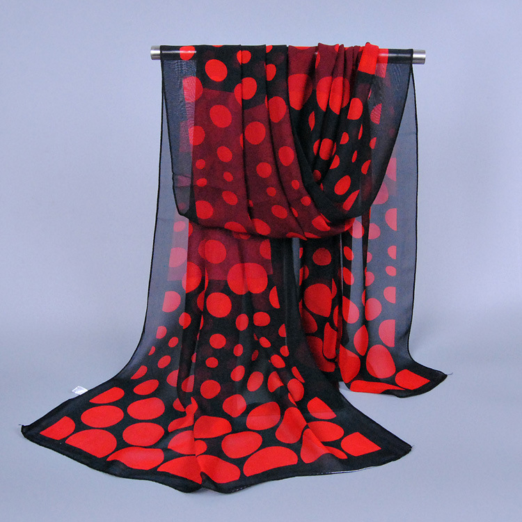 Chiffon polka dot scarf wholesale