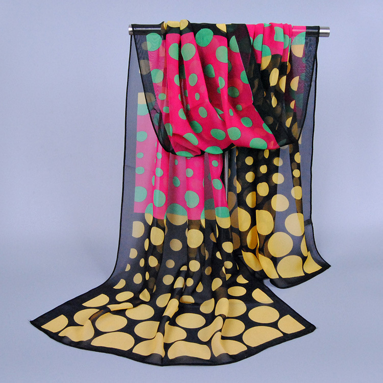 Chiffon polka dot scarf wholesale