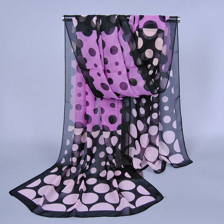 Chiffon polka dot scarf wholesale