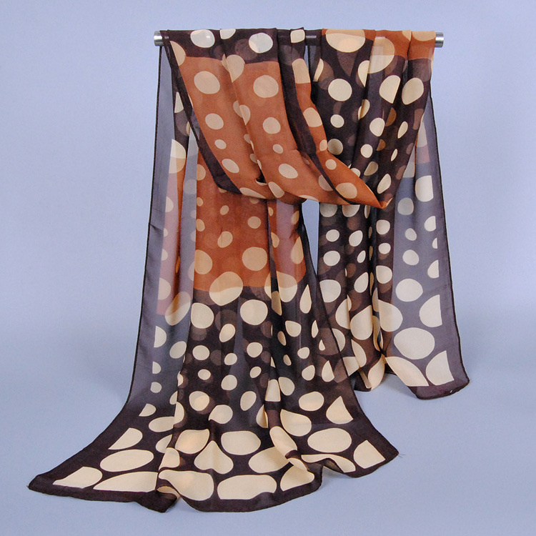 Chiffon polka dot scarf wholesale