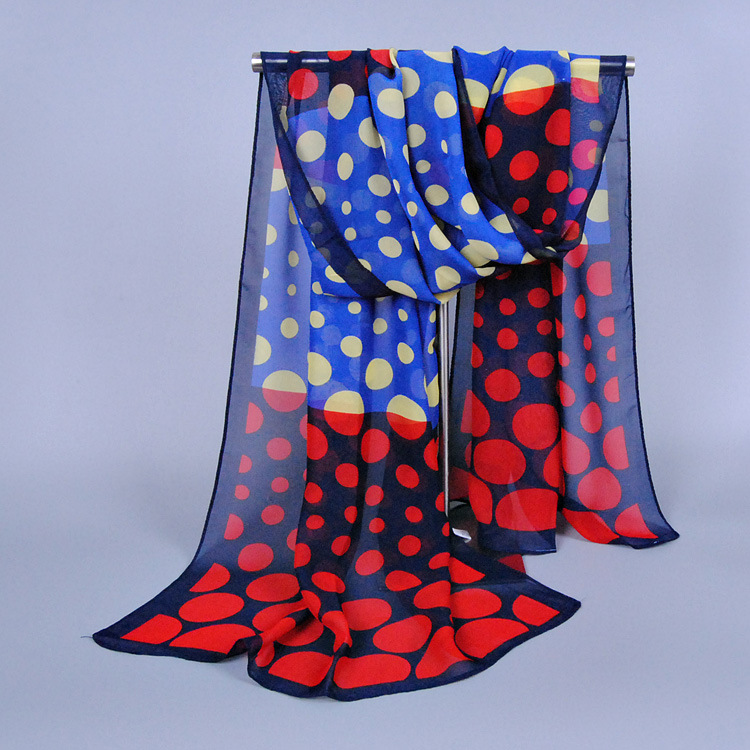 Chiffon polka dot scarf wholesale