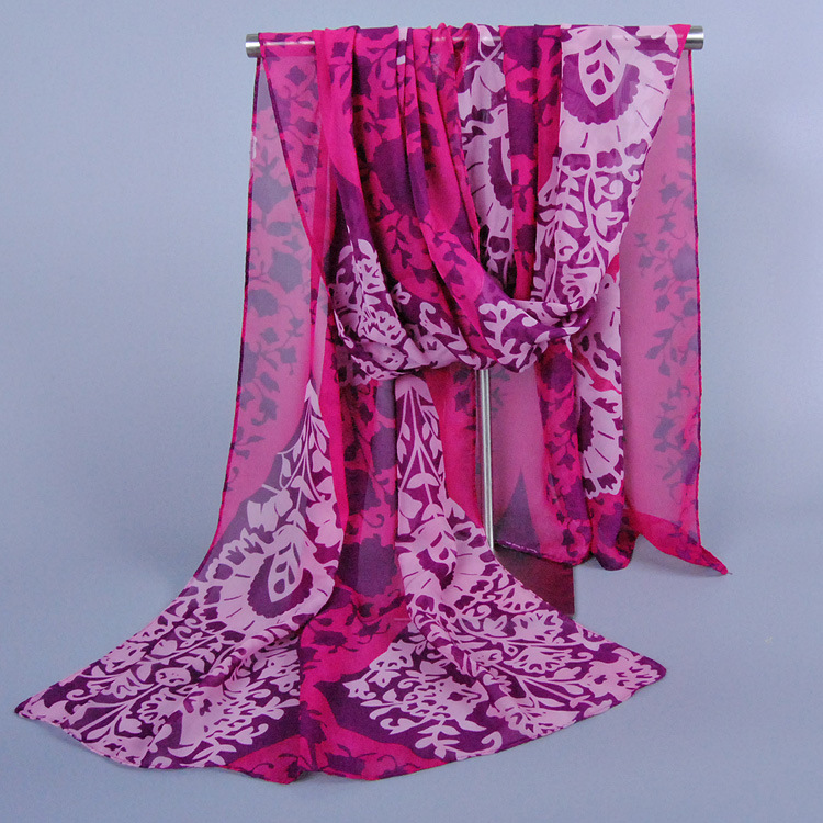 Wholesale women silk chiffon scarf