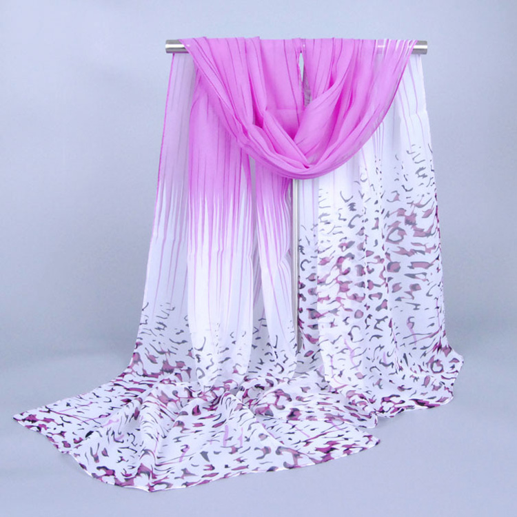 Wholesale leopard chiffon scarf