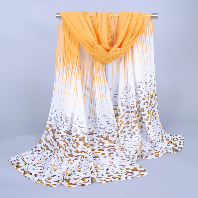 Wholesale leopard chiffon scarf
