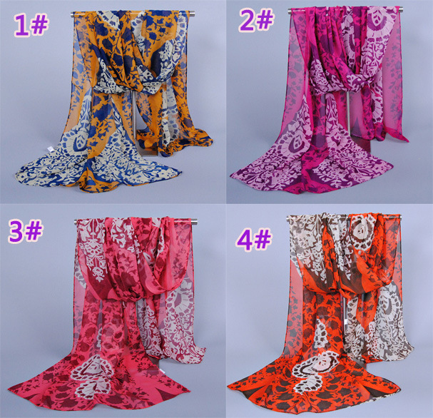 Wholesale women silk chiffon scarf