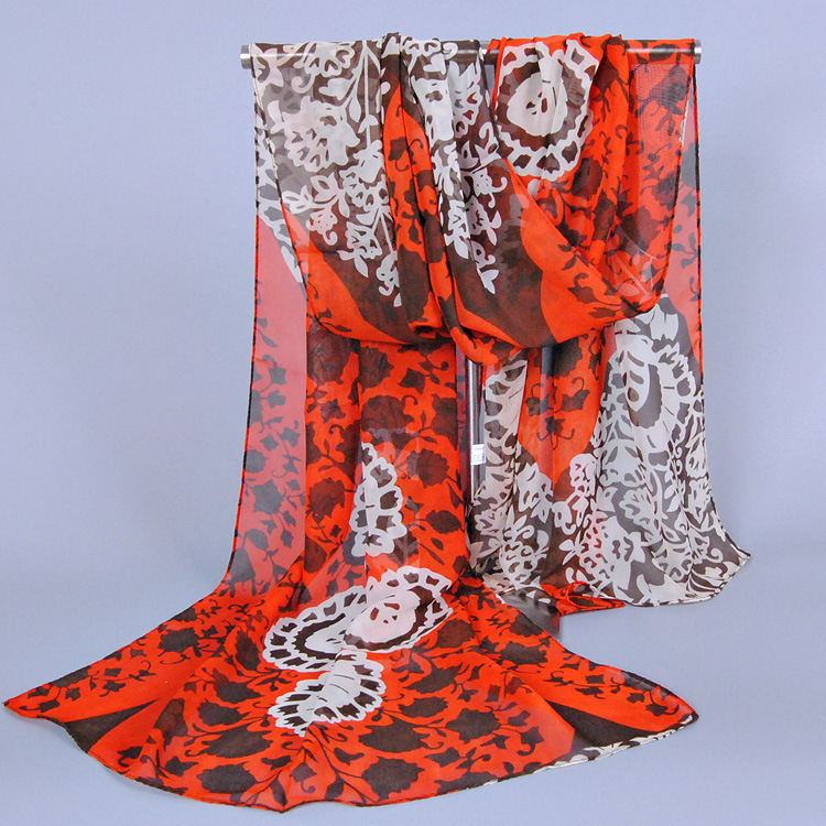 Wholesale women silk chiffon scarf