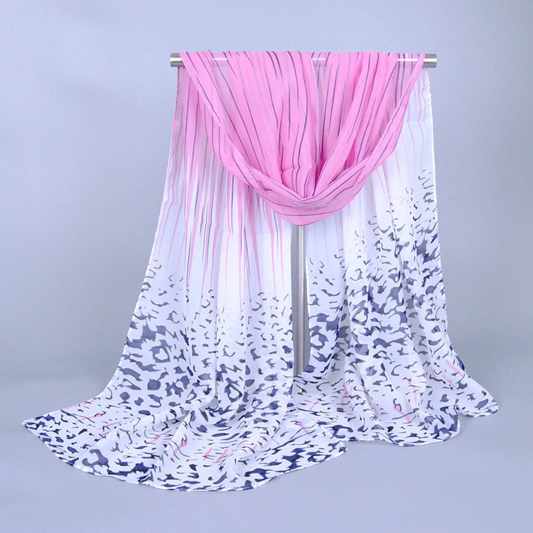 Wholesale leopard chiffon scarf