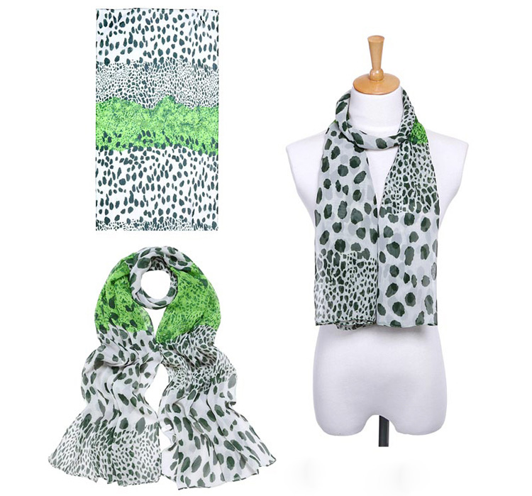 Wholesale leopard silk chiffon scarf