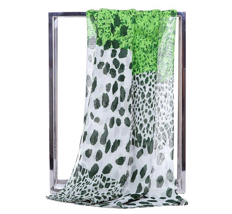 Wholesale leopard silk chiffon scarf