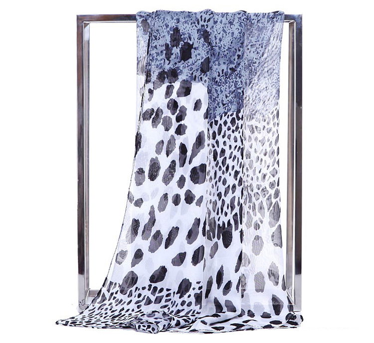 Wholesale leopard silk chiffon scarf