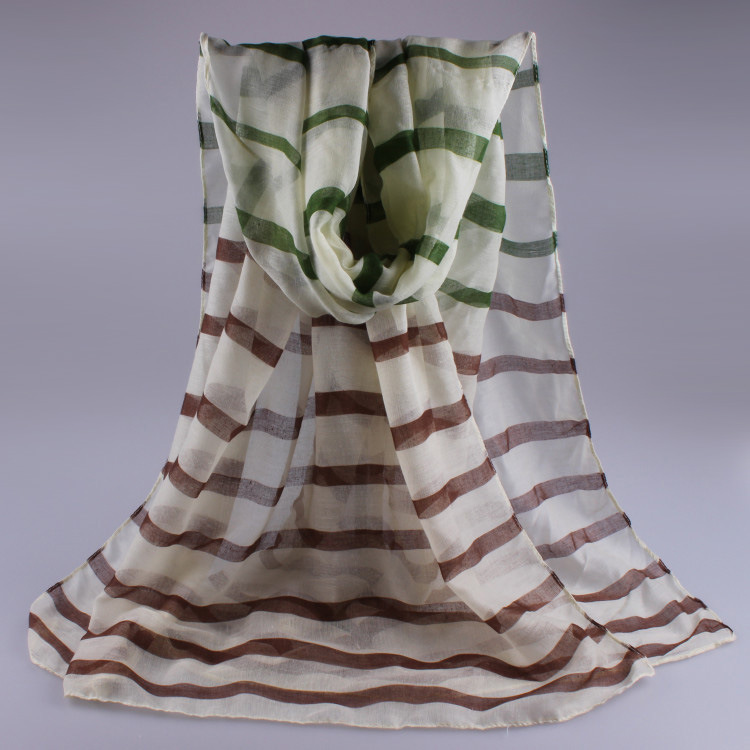 Wholesale striped viscose scarf
