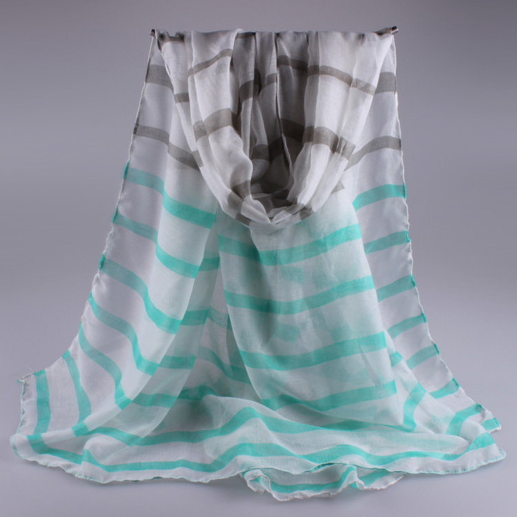 Wholesale striped viscose scarf