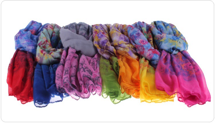 Wholesale floral ladies viscose scarf