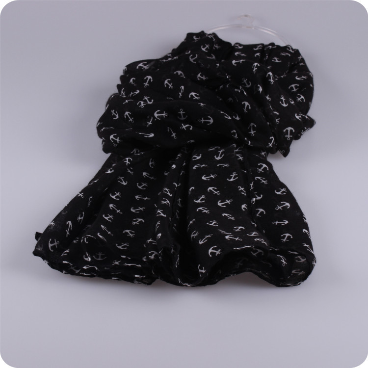 Wholesale women black viscose scarf