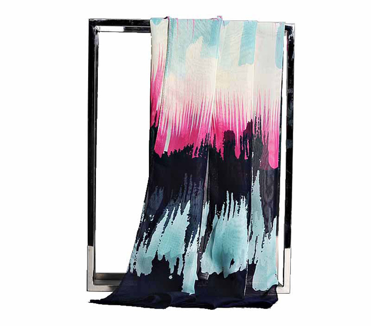 Wholesale fringed chiffon scarf