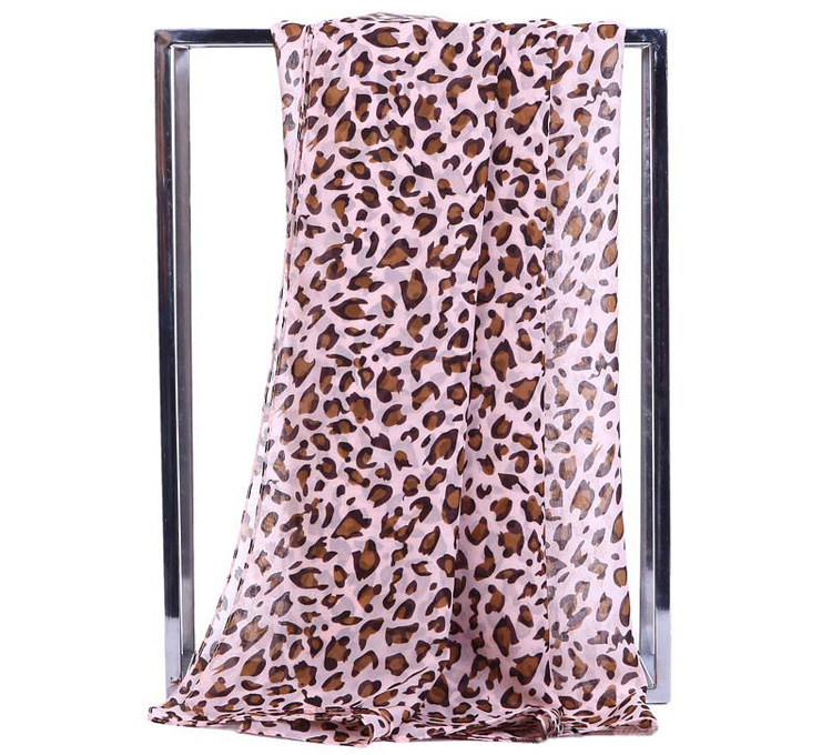 Chiffon leopard scarf wholesale