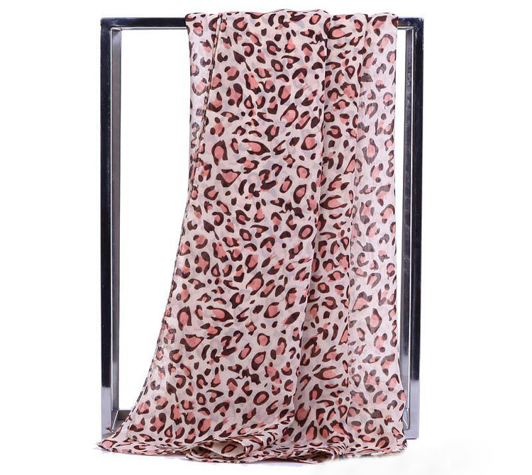 Chiffon leopard scarf wholesale