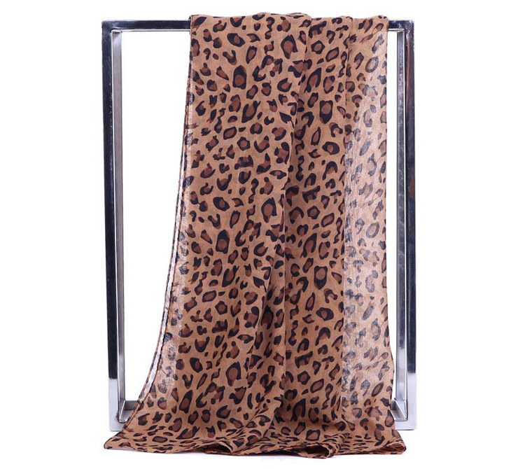 Chiffon leopard scarf wholesale