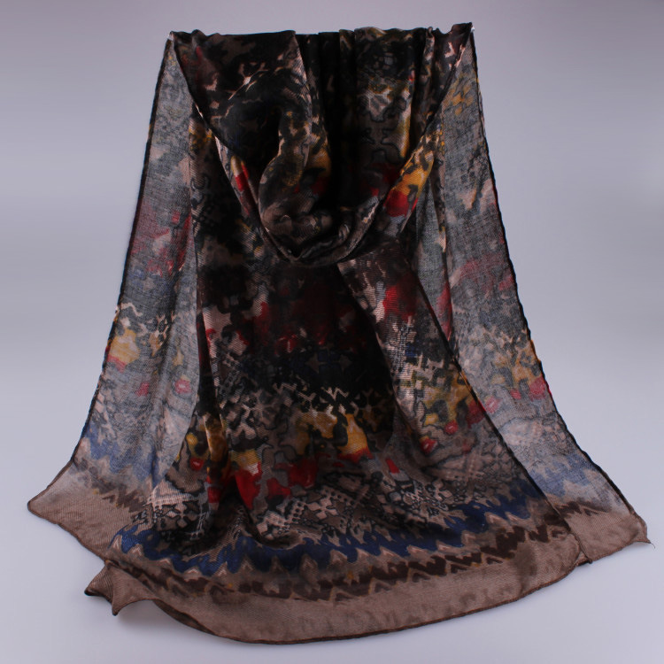 Cotton scarf with tassel