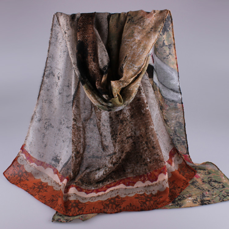 Women silk cotton scarf wholesale