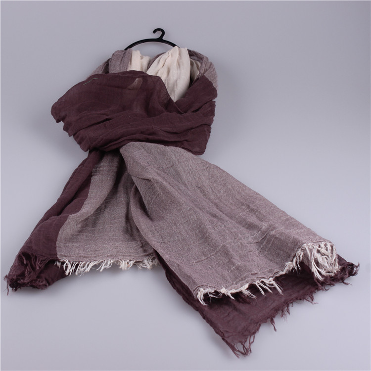 Wholesale cotton and silk scarf