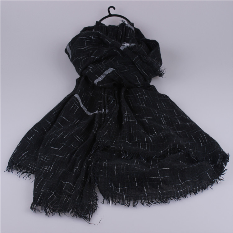 Wholesale fringed cotton scarf