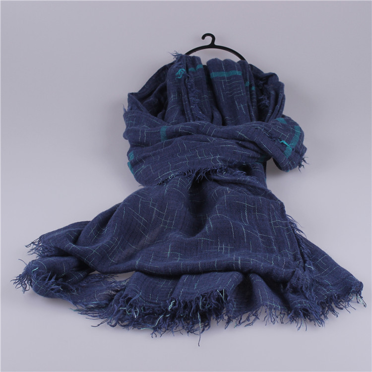 Wholesale fringed cotton scarf