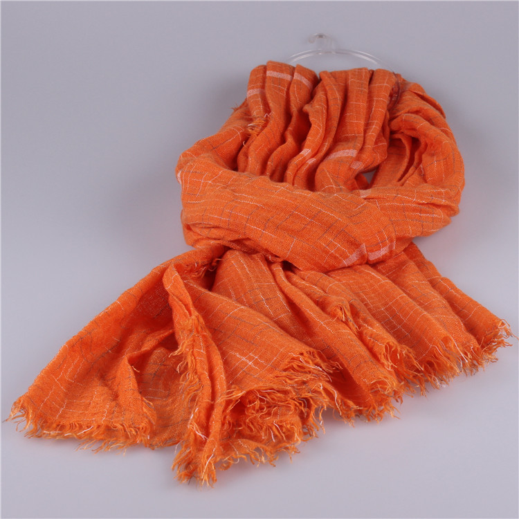 Wholesale fringed cotton scarf